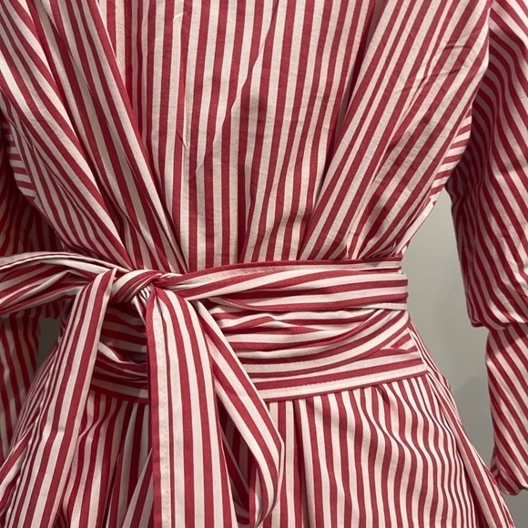 International Concepts INC Plus Size 0X Tucked Sleeve Shirt Stripe - Picture 8 of 9